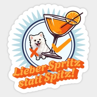 Spritz-Fan Sommer-Outfit für JGA am Gardasee Sticker